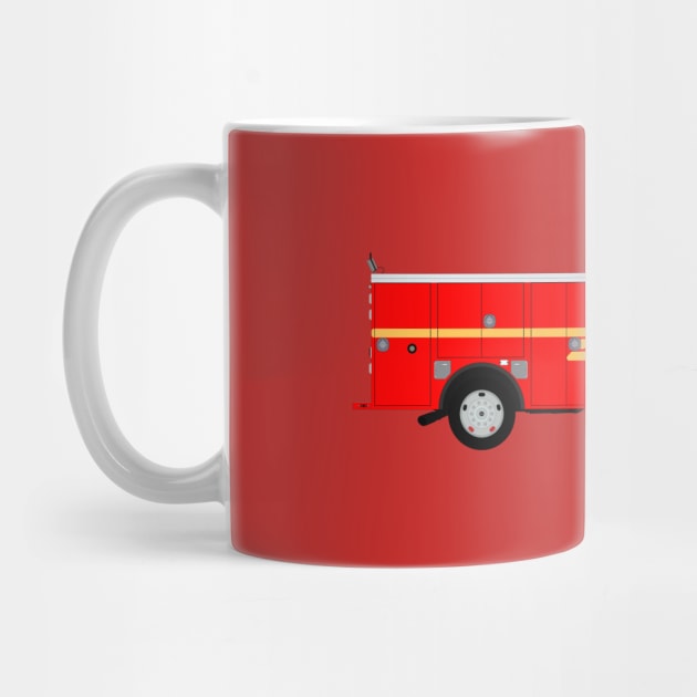 Quick Attack Fire Truck (red with yellow stripe) by BassFishin